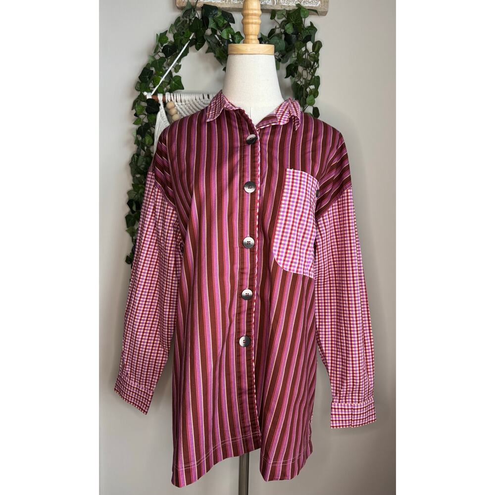 Intimately Free People Milk + Cookies Candy Cane Lounge Top sz S